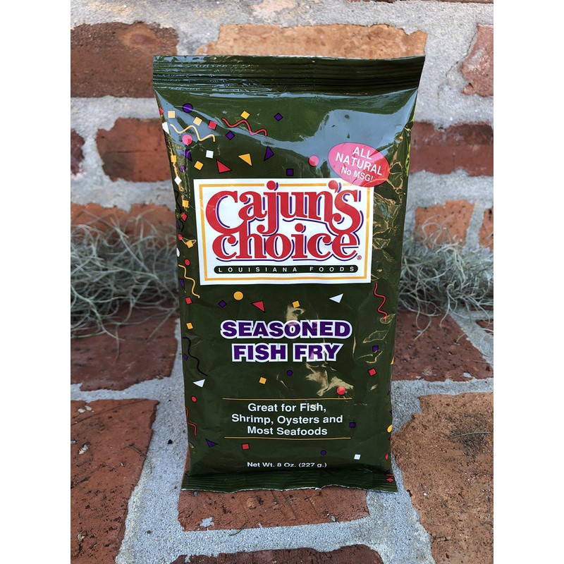 Seasoned Fish Fry 8 oz Cajun's Choice Louisiana Foods (Pack
