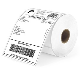 MUNBYN 4x6 Thermal Shipping Labels, Durable Waterproof, Oil-Proof, Scratch-Proof, Alcohol-Resistant, Tear-Resistant Label Paper for Thermal Printers, Packages and Logistics, 380 Sheets/Roll, White