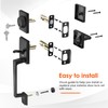 Haidms Black Front Door Handle and Deadbolt Set, Entry Door