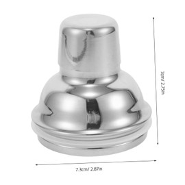 FUNOMOCYA Cocktail Shaker Lid Accessories for Wine Glasses Stainless Steel Shaker Cup Lid Spill Proof Cup Covers Cocktail Wine Cup Lids Shaker Cover Lids for Shaker Cup Silver