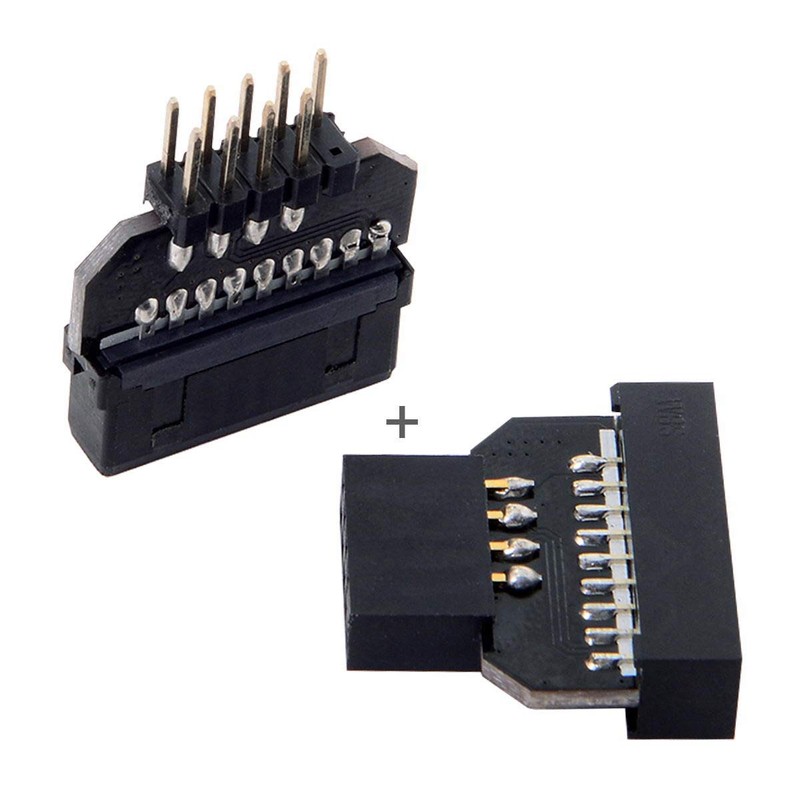 chenyang 2 Pack USB 2.0 Front Panel Header 9/10Pin Male/Female