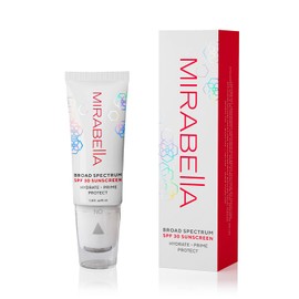 Mirabella Face Primer with SPF– Broad Spectrum SPF 30, Hydrating SPF Moisturizer Face Primer & Anti-Aging Formula with Hyaluronic Acid & Antioxidants - Face Roller Applicator, 1.35 fl. Oz