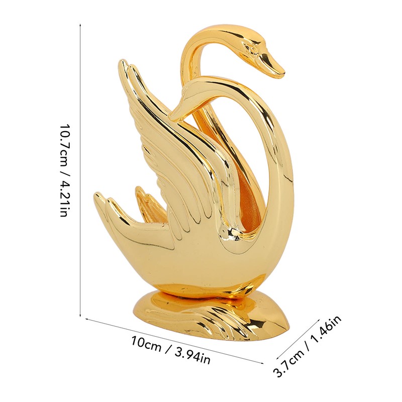 Swan Napkin Holder Golden Swan Design Rustproof Alloy Elegant Style