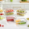 Glass Food Containers with Glass Lid, Microwave Safe Food Storage