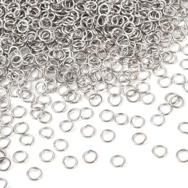 2000 Pcs Stainless Steel Jump Rings 7 mm for Jewelry