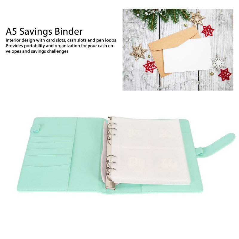 100 Envelopes Challenge Binder Waterproof A5 Money Saving Budget Binder