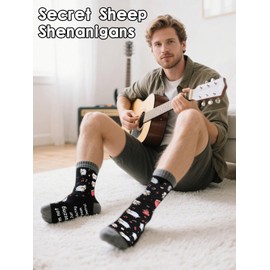 Dad Gifts Funny Sleeping Socks, Birthday Fathers Day Christmas for Men Him - Cool Novelty Stocking Stuffers with I'm Not Snoozing Saying