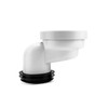 QWORK® 100mm Toilet Offset pan Connector PVC Waste Pipe Connector