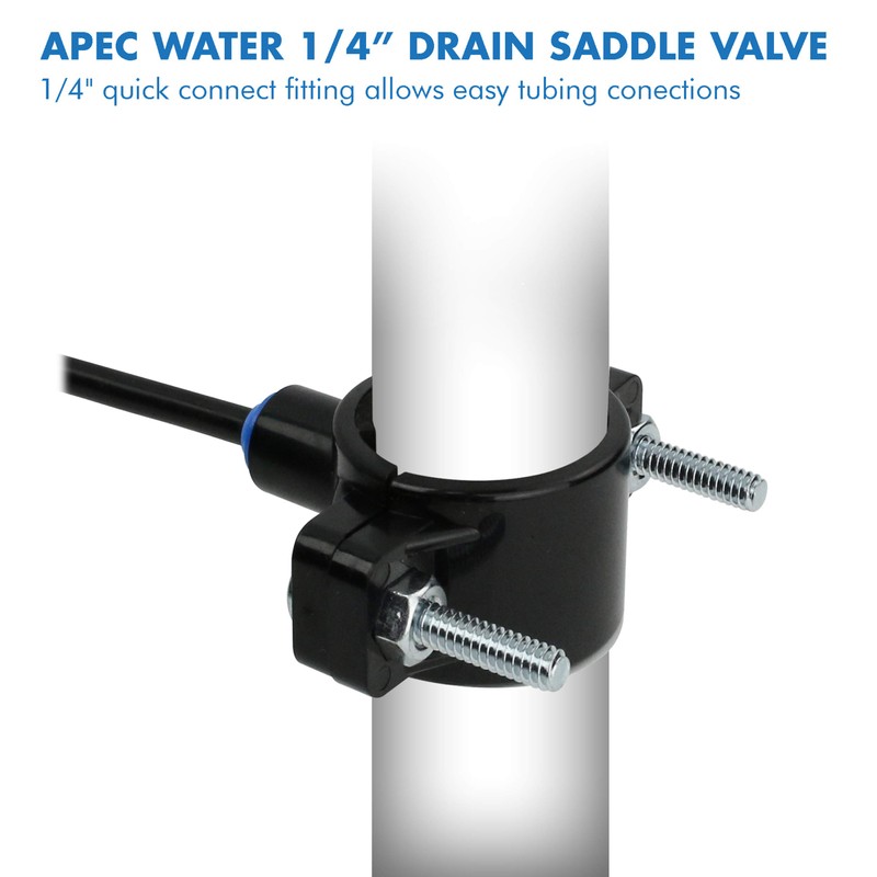 APEC Water Systems Drain Saddle Valve with 1/4" Quick Connect