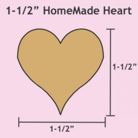 Tula Pink 1-1/2in Homemade Heart by Tula Pink: Large Pack 600 Pieces HOMEMADEHEART150B