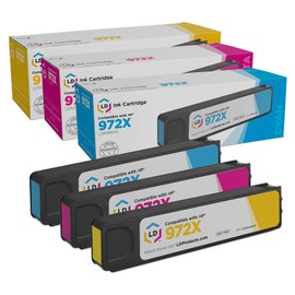 LD Products Compatible HP 972X Ink Cartridges Replacements for HP PageWide Pro MFP 477dw 577dw 452dn 552dw 577z 477dn 477dw 452dw (CMY 3-Set, HY)