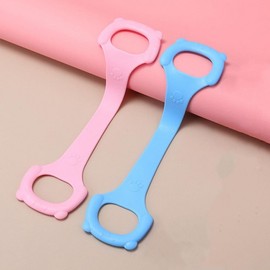 Bear Non-slip Elastic Band for Stretching Yoga Pilates Pink 3ea