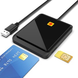 Smart Card Reader CAC, Access Portable USB CAC Reader and for Consultation Work Balance Taxes Transfer ATM Online, Card Adapter Compatible with Windows Macos