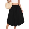 DB MOON Womens 2025 Midi Length Black Skirt Business Casual