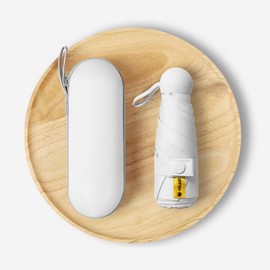 Umbrella, Parasol, Mini Umbrella, UV Umbrella, Inverted Folding Umbrella for Men and Women, Foldable Compact Travel Umbrella with Capsule Case, 6 Ribs for Men, Women and Children, NO