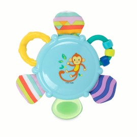 Nuby Interactive Baby Safe Look at Me Mirror Teether Toy with Crinkle Fabric + Rattle Sounds | 2 Pack Koala and Monkey | 6m+ | Soft and Hard Teething Surfaces