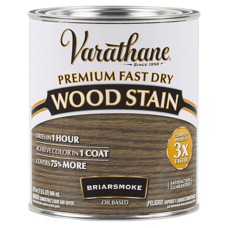 Varathane Premium Fast Dry Wood Stain, Quart, Briarsmoke