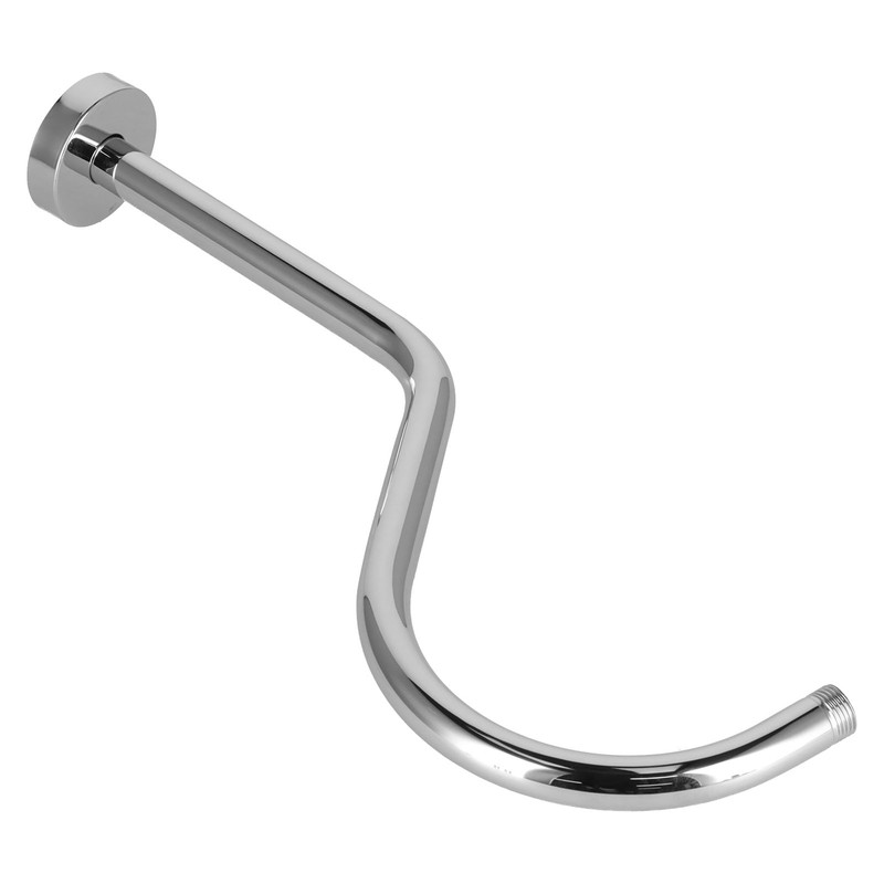 17in Shower Pipe Extension Brushed Stainless Steel S Shaped NPT