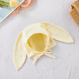 Newbron Baby Bunny Bonnet Hat Boys Girls Hospital Hat Head Cap with Rabbit Ears for Infant&Toddler, Cotton Bunny Ear Hat--cream, 0-6 Months