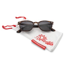 grinderPUNCH Bifocal Sunglasses Readers Keyhole Retro Square Horn Rimmed Semi Cat Eye Reading Sun Glasses (Brown Tortoise, 1.0)