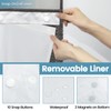 EUTXL Charcoal Grey Stall No Hook Shower Curtain with Snap