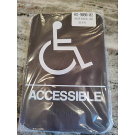 Don-Jo HS-9080-02 DON-JO SIGN, Handicap Accessible Brown With Braille 6x9