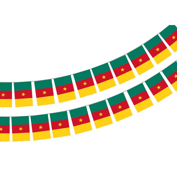 Cameroon Flag 40 Pack Cameroon Flag Garland 40 Feet