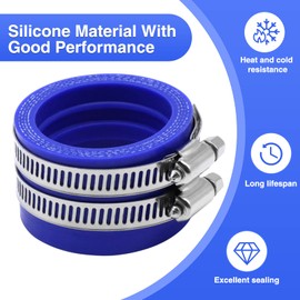 2PCS Motorcycle Carburetor Intake Manifold Interface Inlet Pipe Intake Manifold Rubber Carb Manifold Spare Part for Dirt Bike ATV Go Kart Motorcross （Blue 40mm)