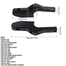 MOQIAOSEIKO Foot Pegs Extension Foot Pegs Compatible with Vespa GT GTS GTV 60 125 150 200 250 300 300ie Passenger Footrest