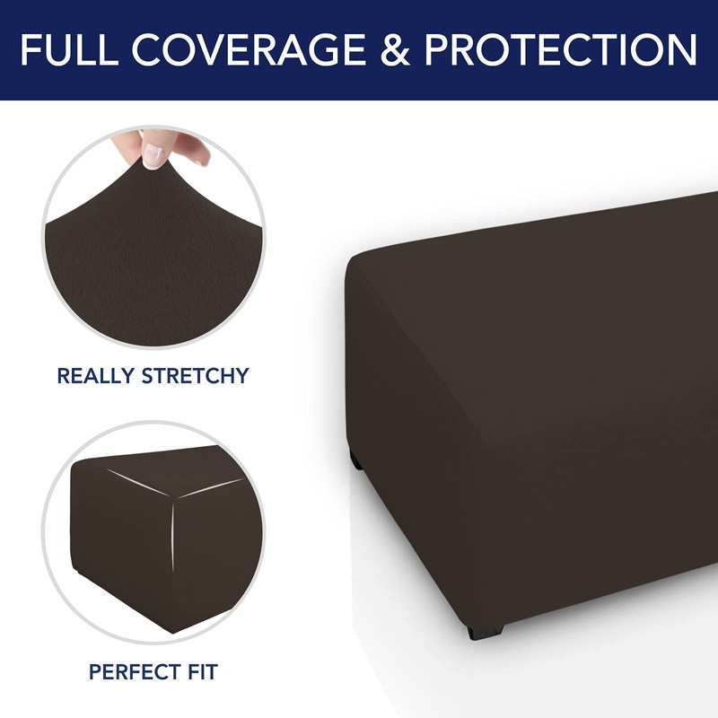 PureFit Super Stretch Soft Form Fit Ottoman Cover Rectangle -