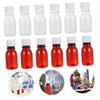 STOBAZA 20Pcs Transparent Graduated Bottle Plastic Bottles Leak Design with