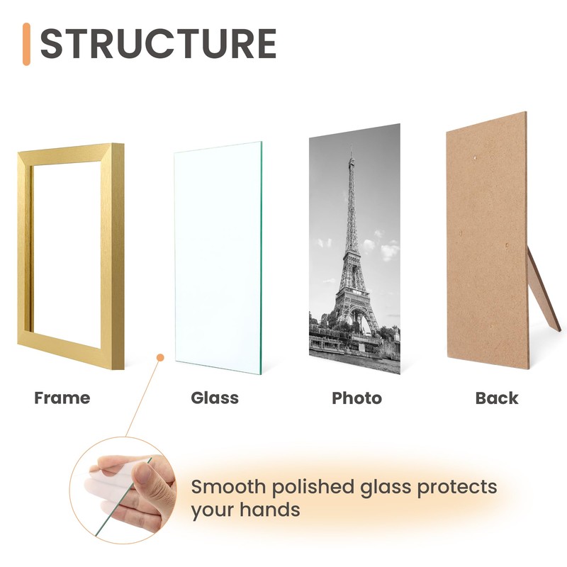 upsimples Certificate Frame with High Definition Glass, 8.5 by 11