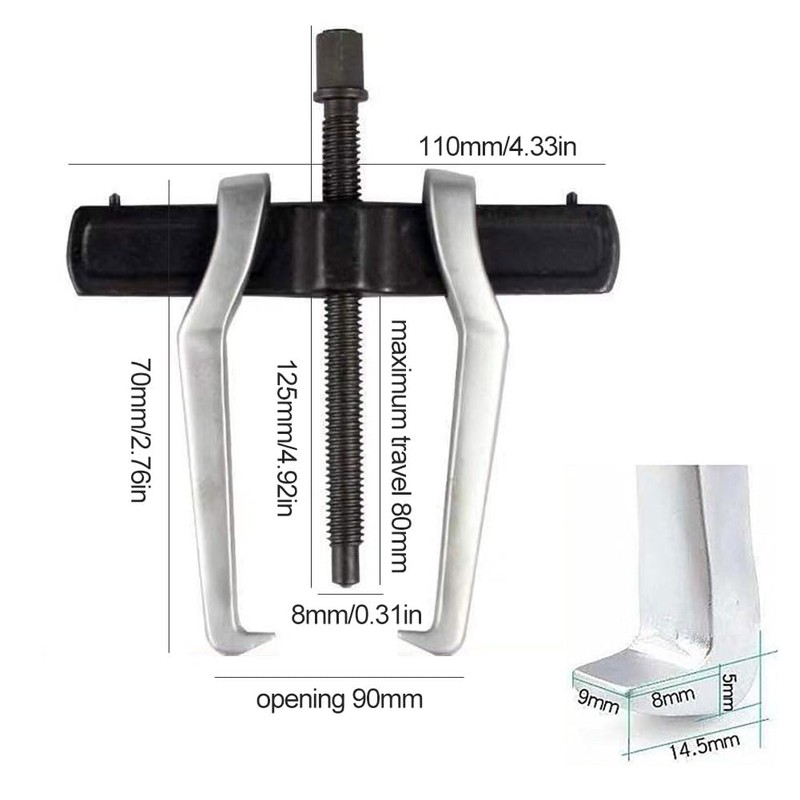 Tokaneit Two-jaw gear bearing puller, bearing puller made of carbon