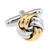 MRCUFF Knot 2 Tone Pair Cufflinks in a Presentation Gift