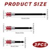 PEOVLVN Drill Bit Extension, 3 Pcs Drill Extension Bit Holder