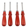 4pcs Leather Edger Professional Trimming Working Kit with Wooden Handle