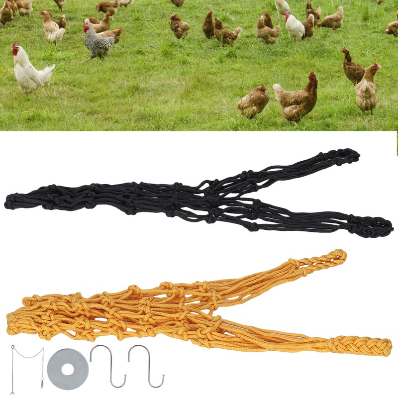Hanging Feeding Net Bag Poultry Fruit Holder Chicken Cabbage Feeder