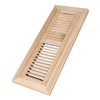 Hardwood White Oak Floor Register, Flush Mount with Frame, 4x14