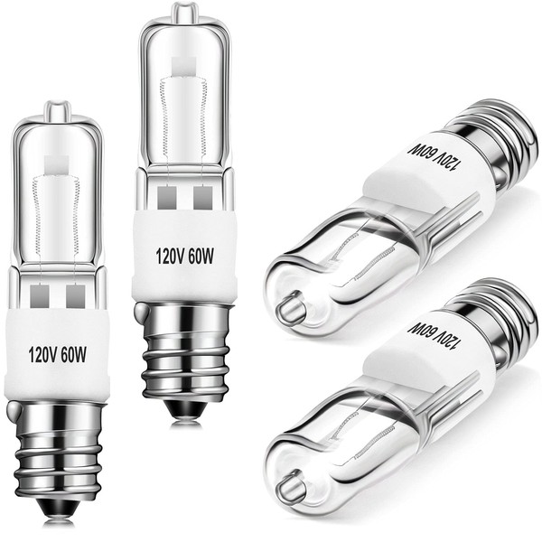 Incandescent Bulb 120V 60W Bulb E12 (Candelabra) Base Krypton Light Bulb (4)
