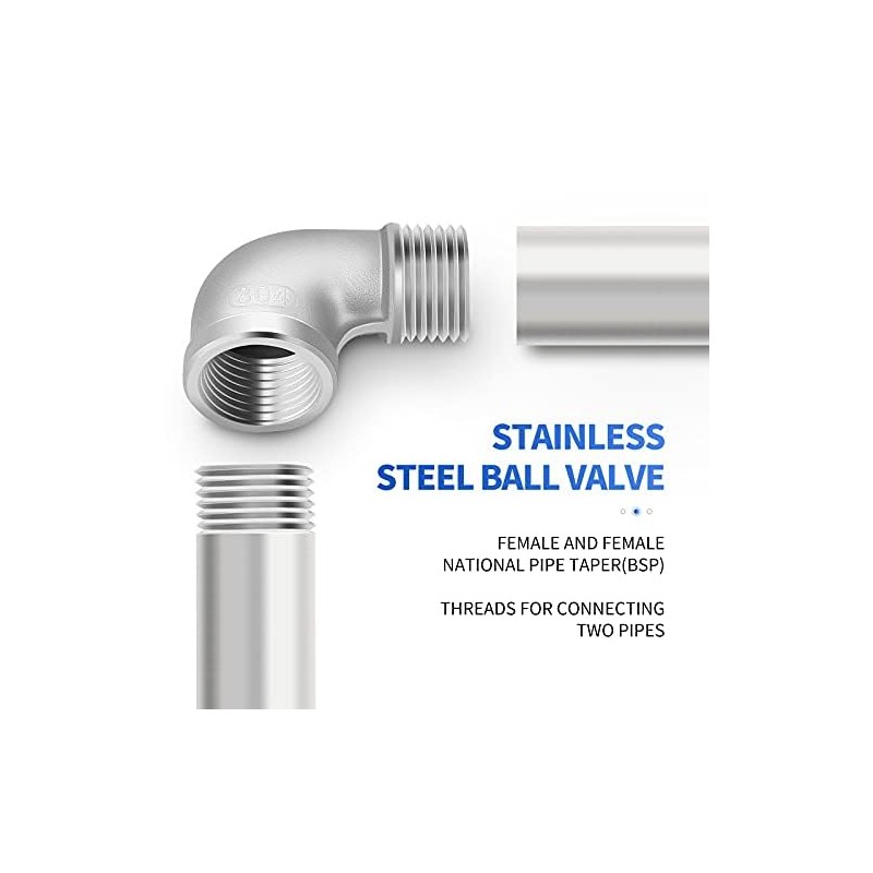 ERGAOBOY 2 Pcs 1" Male to 1" Female BSP Pipe