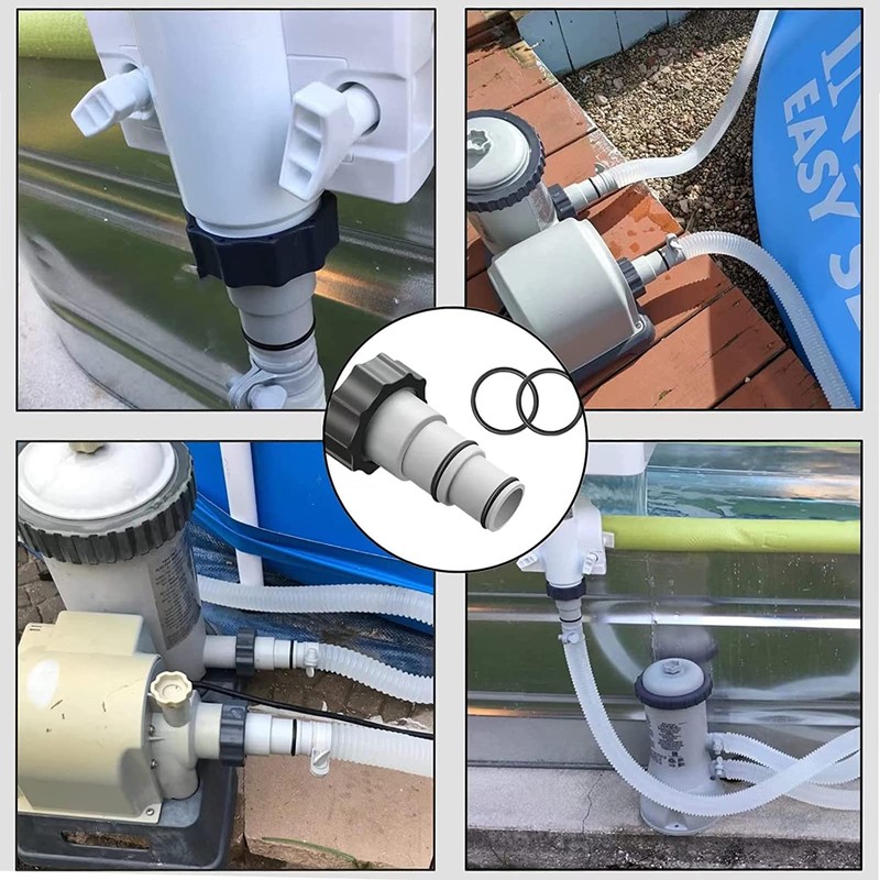 4pcs Hose Adapter for Pump, Pool Hose Adapter Set, Pool