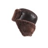 Zavelio Men's Shearling Sheepskin Trapper Russian Hat Large Brown