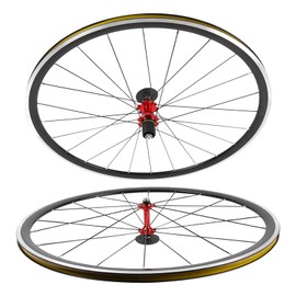 XUANIIIL Road Bike Wheelset, 700C Front Rear Wheel Sets, Ultralight Aluminium Alloy (Front) 20 (Rear) 24 C/V Brake Clincher for Road Bikes Compatible with 7-12 Speed