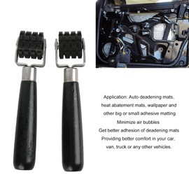 Acouto Car Audio Sound Deadening Roller Automotive Sound Deadener Aplicación de Filtro de Ruido Herramienta de Rodillo de Rueda para Tapetes de Reducción de Calor Papel Tapiz Rueda Negra