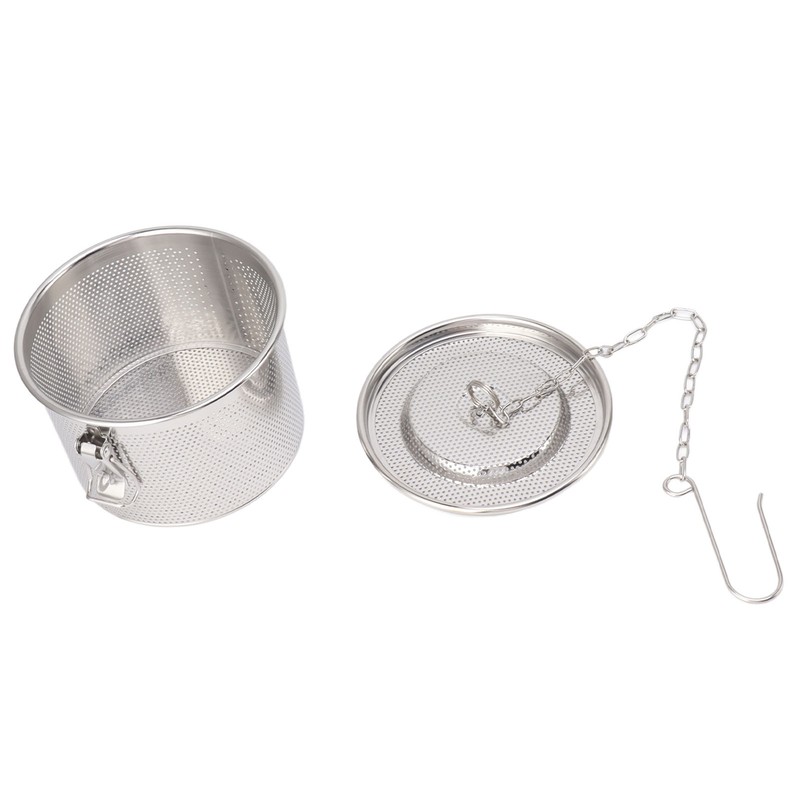 Seasoning Strainer with Hanging Chain Stainless Steel Tea Balls Filter