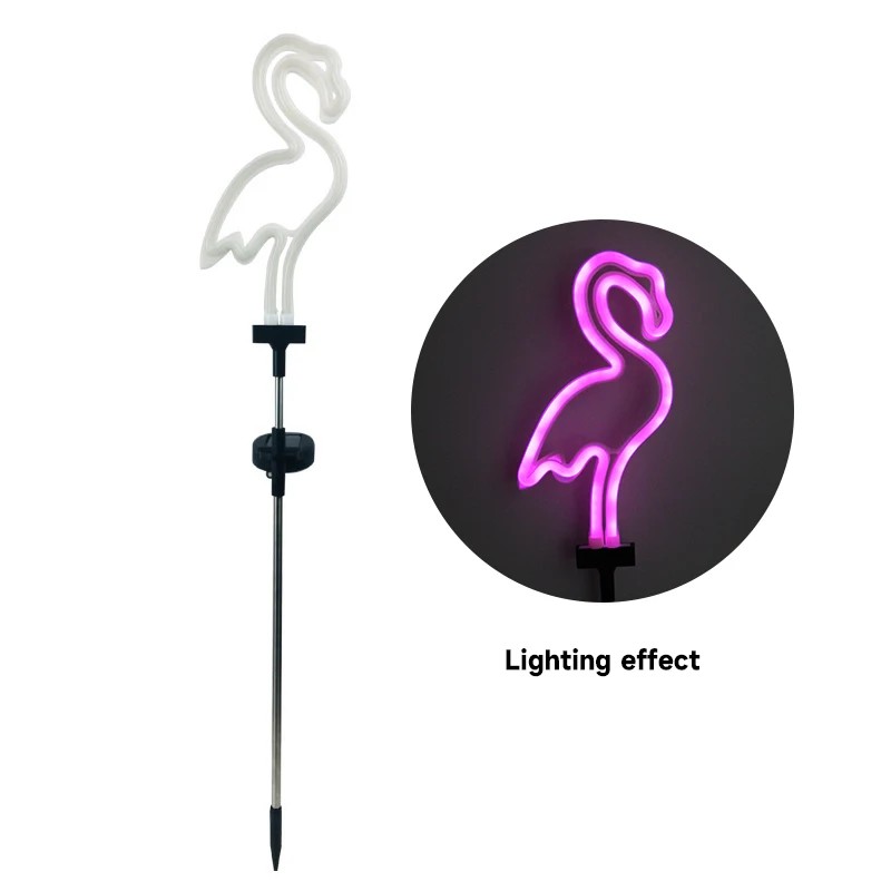 Solar Flamingo Garden Lights for Outdoor Pathway Decor – Waterproof