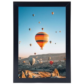 JCJMY 6x9 Picture Frame Black for Wall Hanging or Tabletop- Wall Mounting Horizontally or Vertically, 6 x 9 Wall Gallery Poster Photo Frame for 6 by 9 Photos, Black