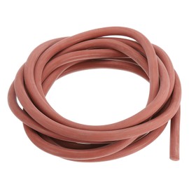 PATIKIL Silicone Foam Seal Strip, 5Meters(16.4Ft) 11mm(0.43") Dia Round High Density Solid Sponge Rubber Weather Stripping Cord for Sealing Gap Blocker Insulation, Red