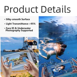 Hawfund 2PCS wasserdichte Handyhülle für Große Handytasche mit Hülle，Unterwassertasche für Schwimmen(20cm*11.4cm,IPX8,Tauchen, Outdoor，Kompatibel mit Universal Smartphones bis 7 Zoll​