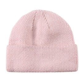 MniJiza Newborn Baby Beanie Hat Infant Winter Knit Hats Toddler Boys Girls Warm Cap (6-24M, Pink)